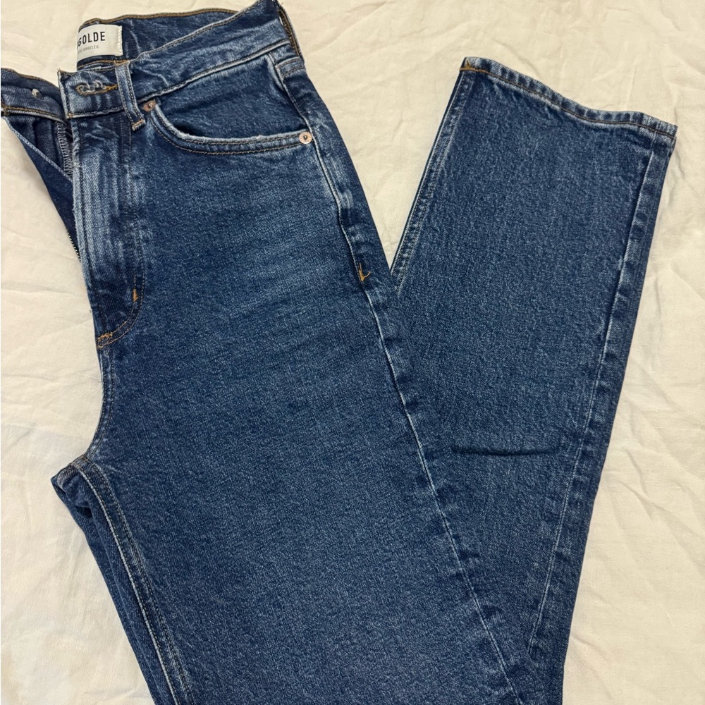 Agolde Men's Classic Indigo Straight Jeans